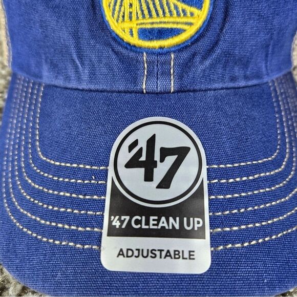 Golden State Warriors '47 Brand Clean Up Men’s Adjustable OSFA Hat Embroidered - Picture 2 of 8